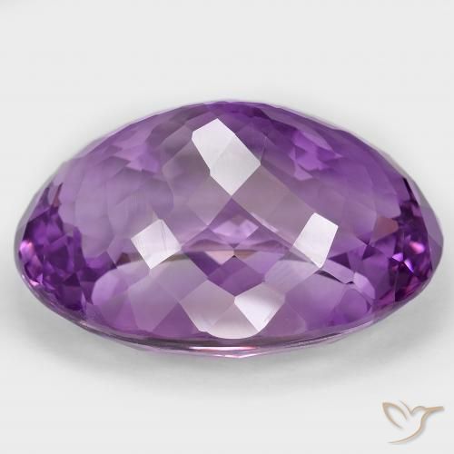 Amethyst Gemstone in 32.6 x 24.9 mm Size for Sale, Amethyst Stone in Vivid Pink Violet Color