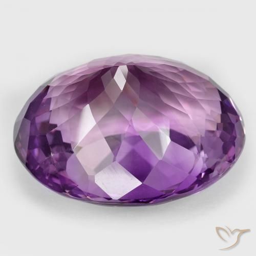 Amethyst Gemstone in 31.1 x 26.9 mm Size for Sale, Amethyst Stone in Vivid Pink Violet Color