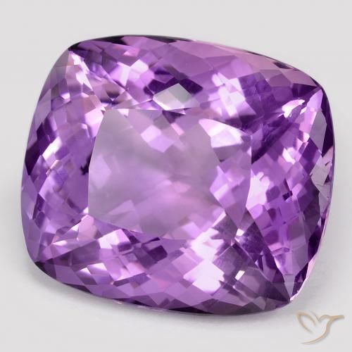 55.74 ct Violet Amethyst Stone, Natural Amethyst in Cushion-Cut Shape for Sale