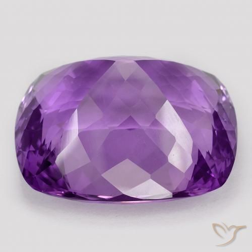 Amethyst Gemstone in 26.5 x 23 mm Size for Sale, Amethyst Stone in Intense Violet Color