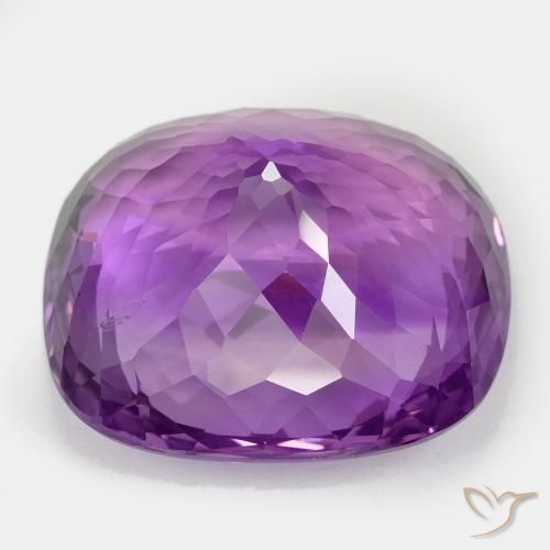 Amethyst Gemstone in 26.6 x 24.4 mm Size for Sale, Amethyst Stone in Vivid Violet Color