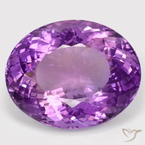 66.68ct Natural Medium Violet Amethyst, Oval, VVS