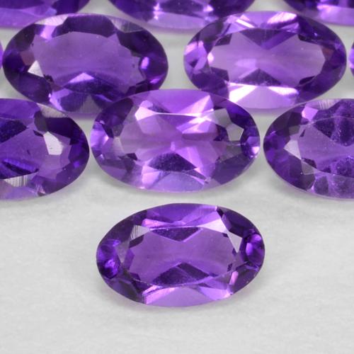0.21 ct Violet Amethyst Gemstone, Amethyst Gem in Oval Facet Shape for Sale.