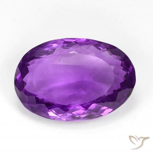 13.86ct Oval Amethyst from Brazil, Dimension 18.8 x 12.8mm, Natural untreated Gemstone, VS Clarity, 1pc Oval Facet Amethyst, Mohs Hardness of 7 suitable for daily wear jewelry, Stone of the Mind, Photo A