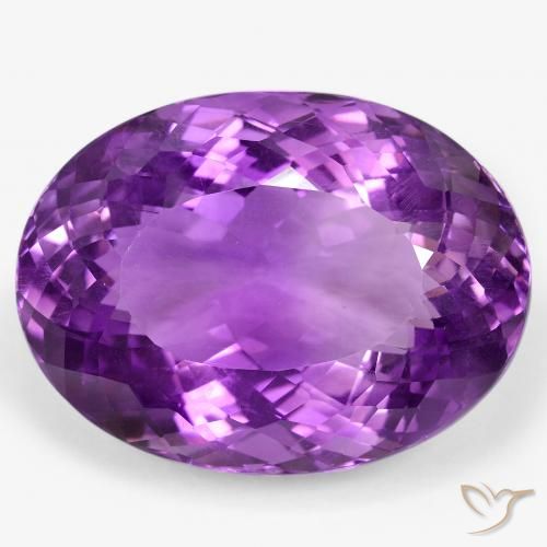105.63 ct Oval Portuguese Cut Amethyst, 35.9 x 26.9 mm From Brazil, Photo A