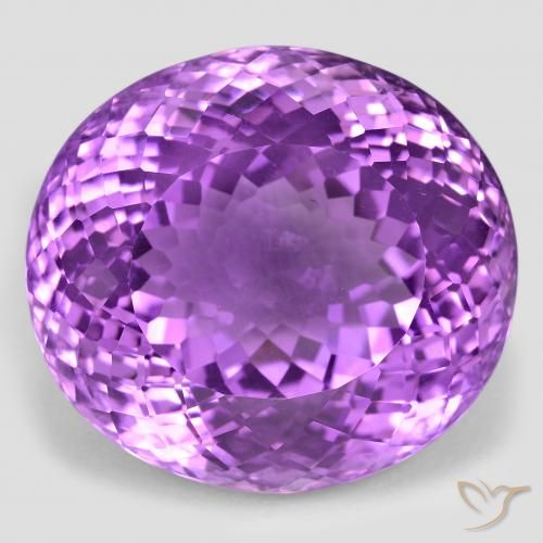 81.18ct Natural Medium Purplish Violet Amethyst, Oval, VVS-VS