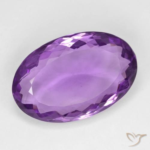 15.10 ct Violet Amethyst Stone, Natural Amethyst in Oval Facet Shape for Sale
