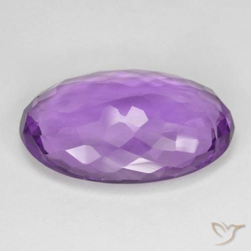Amethyst Gemstone in 22.1 x 14.5 mm Size for Sale, Amethyst Stone in Intense Violet Color