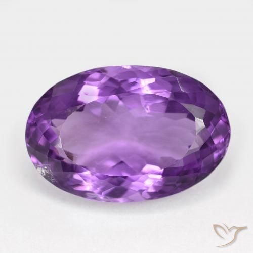 15.45ct Natural Medium Violet Amethyst, Oval, VS