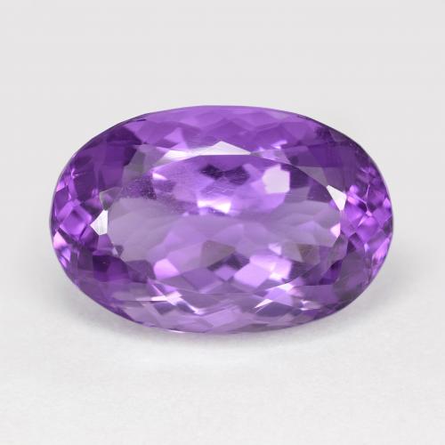 Ametista Ovale sfaccettato da 13,92 ct dal Brasile, dimensione 18,3 x 12,2mm, purezza VS, pietra preziosa naturale non trattati, Ametista 1pc in colore Viola scuro, durezza Mohs di 7 adatto per gioielli da indossare ogni giorno, Mercoledì Gemma, Photo A