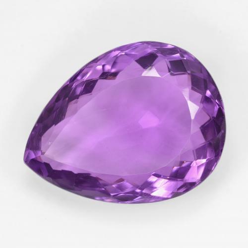 19.8 x 15.4mm Pear Facet Violet Amethyst from Brazil, Weight of 14ct, Natural untreated Gemstone in VS Clarity, 1pc Amethyst - Color: Intense Violet, Mohs Hardness of 7 suitable for daily wear jewelry, Pisces Zodiac Stone, Photo A