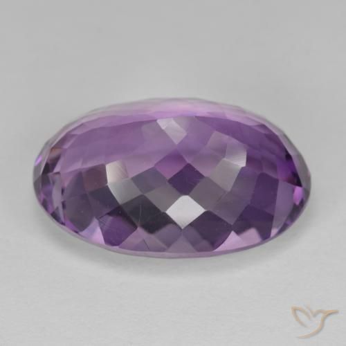 Amethyst Gemstone in 18.8 x 13.1 mm Size for Sale, Amethyst Stone in Intense Violet Color