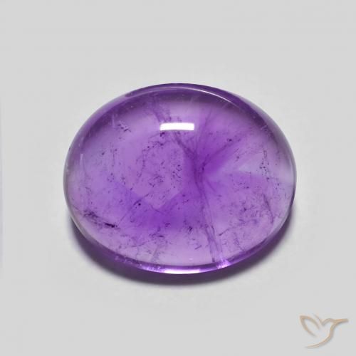 4.09ct Natural Deep Violet Amethyst, Oval, Transparent