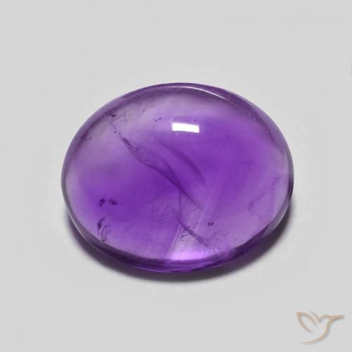 3.61ct Natural Deep Violet Amethyst, Oval, Transparent