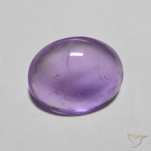 2.43 ct Violet Amethyst Stone, Natural Amethyst in Oval Cabochon Shape for Sale
