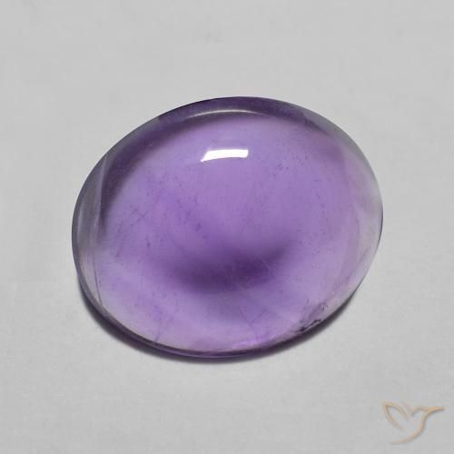 2.82 ct Violet Amethyst Stone, Natural Amethyst in Oval Cabochon Shape for Sale
