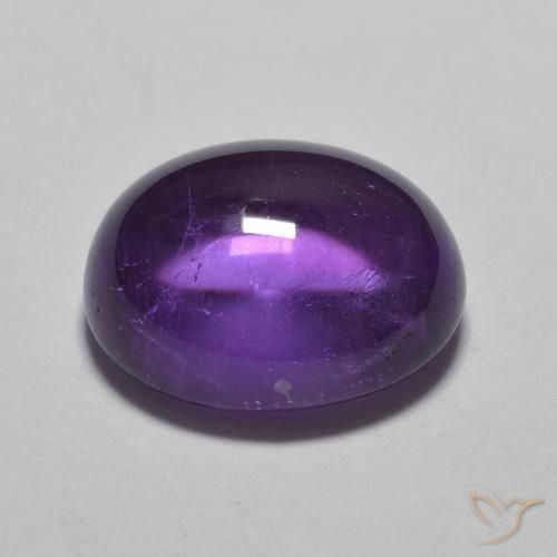 Amethyst Gemstone in 11 x 9 mm (calibrated) Size for Sale, Amethyst Stone in Intense Violet Color
