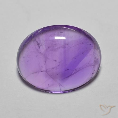 3.71ct Natural Vivid Violet Amethyst, Oval, Transparent