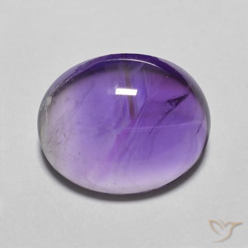 4.22ct Natural Medium Light-Violet Amethyst, Oval, Transparent