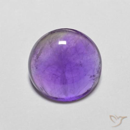 3.98 ct Round Cabochon Amethyst, 10.1 mm From Brazil, Photo A