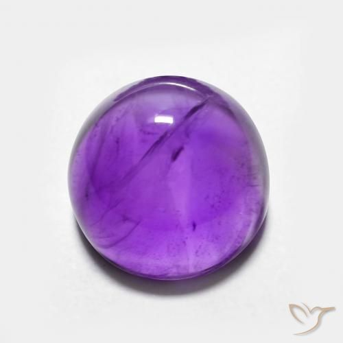 3.46 ct Round Cabochon Amethyst, 9 mm From Brazil, Photo A