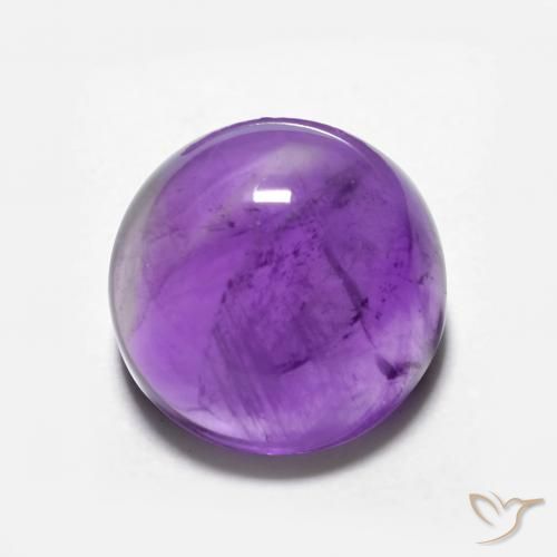 3.67ct Natural Vivid Violet Amethyst, Round, Transparent