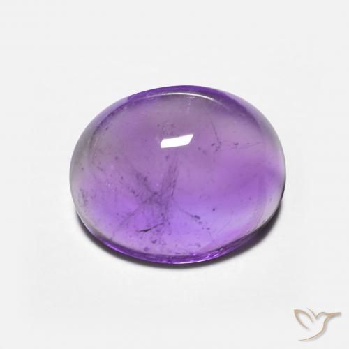 3.36ct Natural Deep Purplish Violet Amethyst, Oval, Transparent