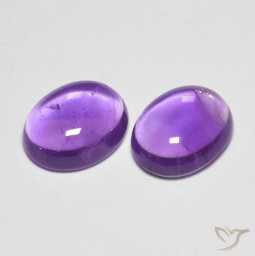 6.84 ct Oval Cabochon Amethyst, 11 x 8.9 mm From Brazil, Photo A