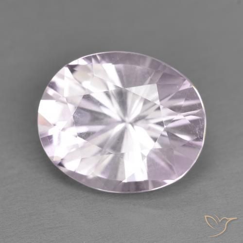 4.69 ct Violet Amethyst Stone, Natural Amethyst in Oval Diamond-Cut Shape for Sale