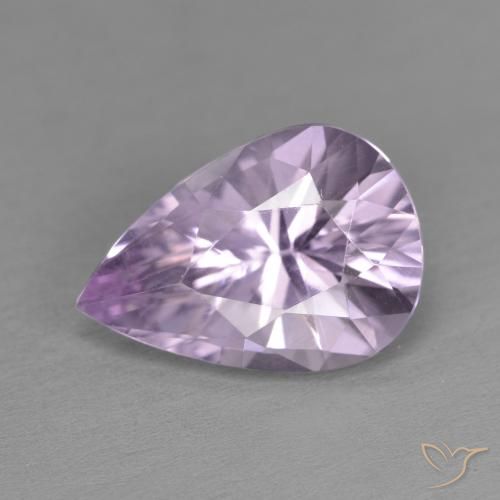 4.65ct Natural Light Iris Violet Amethyst, Pear Shape, VVS