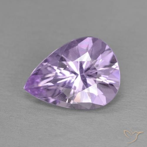 3.15ct Natural Medium Violet Amethyst, Pear Shape, VVS