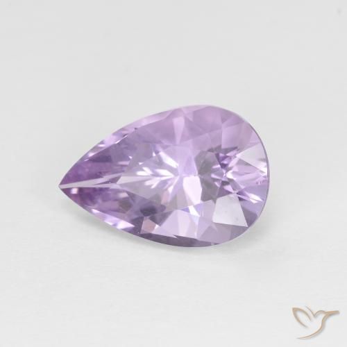 2.35 ct Violet Amethyst Stone, Natural Amethyst in Pear Facet Shape for Sale