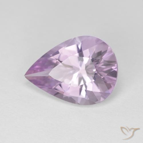 2.65 ct Violet Amethyst Stone, Natural Amethyst in Pear Facet Shape for Sale