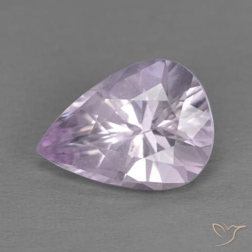 3.27ct Natural Light Iris Violet Amethyst, Pear Shape, VS