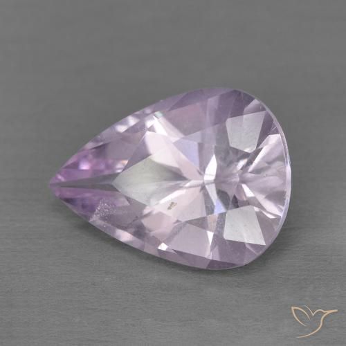3.27 ct Violet Amethyst Stone, Natural Amethyst in Pear Facet Shape for Sale