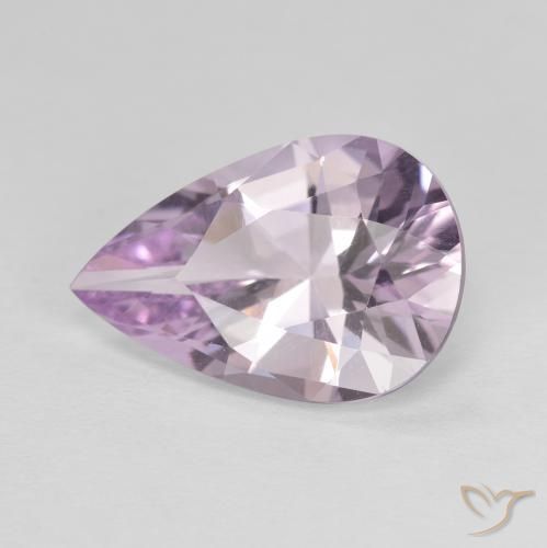 4.15 ct Violet Amethyst Stone, Natural Amethyst in Pear Facet Shape for Sale