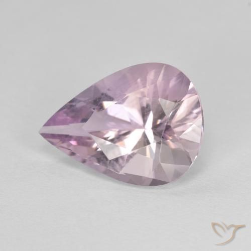 2.64 ct Violet Amethyst Stone, Natural Amethyst in Pear Facet Shape for Sale