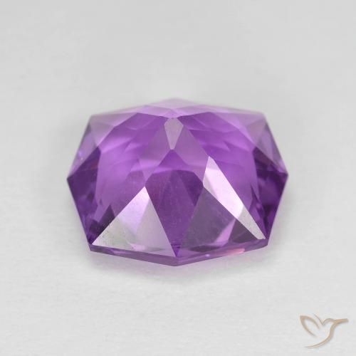 Amethyst Gemstone in 11.1 x 10.5 mm Size for Sale, Amethyst Stone in Medium Purplish Violet Color
