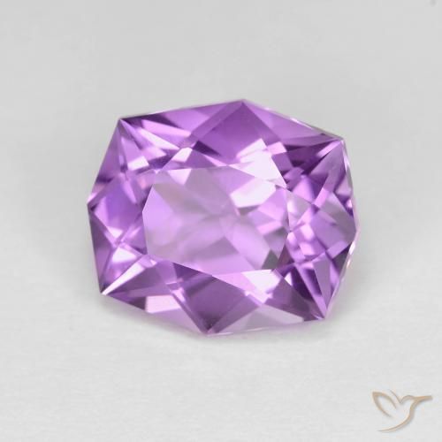3.80 ct Violet Amethyst Stone, Natural Amethyst in Fancy Cut Shape for Sale