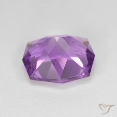 Amethyst Gemstone in 11 x 9.5 mm Size for Sale, Amethyst Stone in Medium Purplish Violet Color