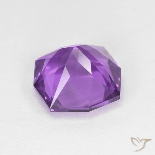 Amethyst Gemstone in 9.5 x 9.3 mm Size for Sale, Amethyst Stone in Medium Purplish Violet Color