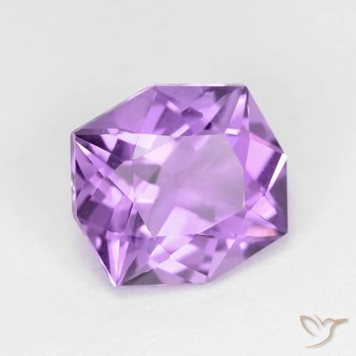3.50 ct Violet Amethyst Stone, Natural Amethyst in Fancy Cut Shape for Sale