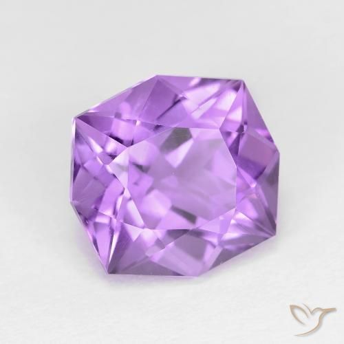 4.73 ct Violet Amethyst Stone, Natural Amethyst in Fancy Cut Shape for Sale