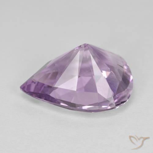 Amethyst Gemstone in 16.2 x 12.9 mm Size for Sale, Amethyst Stone in Light Grayish Violet Color