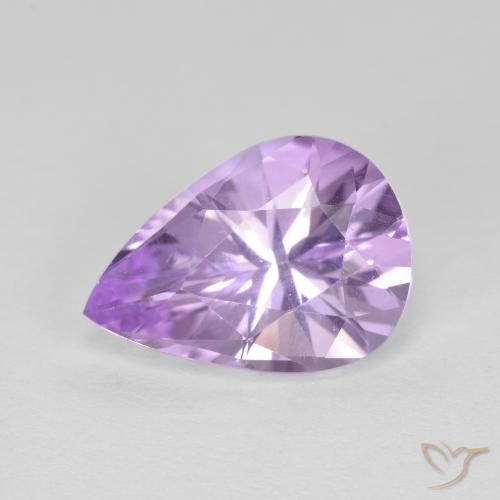 2.64ct Natural Medium Violet Amethyst, Pear Shape, VVS