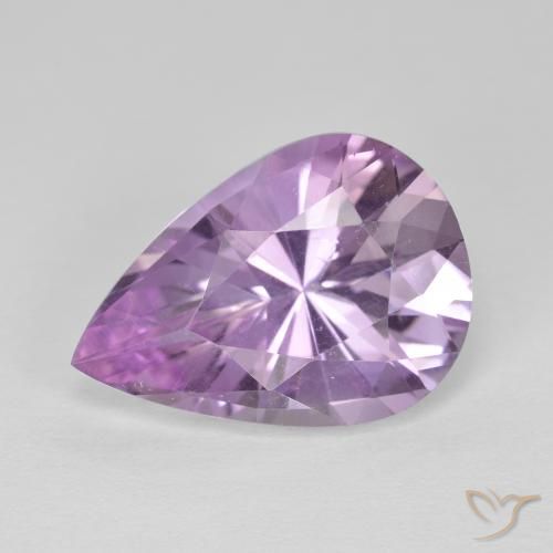5.33ct Natural Pinkish Violet Amethyst, Pear Shape, VVS