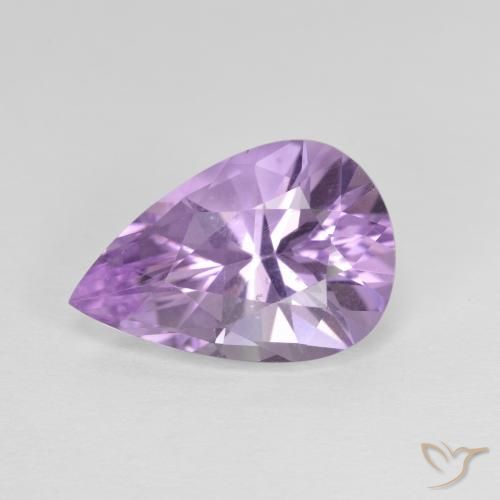 13.7 x 9.1mm Pear Facet Violet Amethyst from Brazil, Weight of 3.76ct, Natural untreated gemstone in VVS Clarity, 1pc Amethyst - the Color is Medium Violet, Mohs Hardness of 7 suitable for daily wear jewelry, Stone of the Mind, Photo A