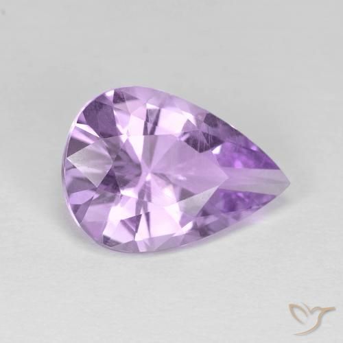2.80 ct Violet Amethyst Stone, Natural Amethyst in Pear Facet Shape for Sale
