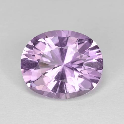 Améthyste Violet oval facet 11,4 x 9,5mm du Brésil, poids de 3,37 ct, pierre gemme naturelle Non traité de pureté Opaque , 1 pièce d'améthyste, couleur : Violet moyen, dureté de Mohs de 7 convient aux bijoux de tous les jours, pierre de sagesse, Symbolise l'apaisement et l'apaisement, Photo A