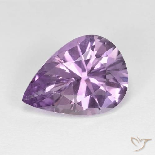4.03ct Natural Pinkish Violet Amethyst, Pear Shape, VVS